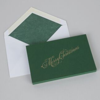 Carte de Noël, « Merry Christmas » en Vert
