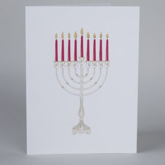 Carte de Noël, Menorah