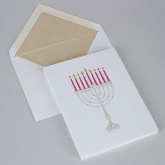 Carte de Noël, Menorah