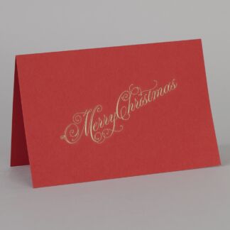 Carte de Noël, « Merry Christmas » en Rouge