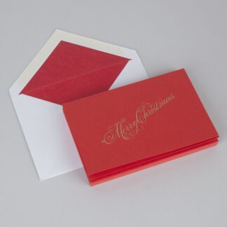 Carte de Noël, « Merry Christmas » en Rouge