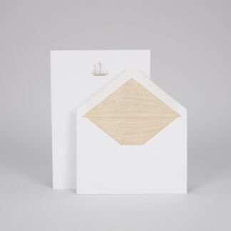Feuilles A5 gravées d'un bâteau or