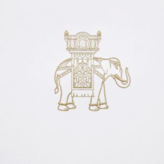 Feuilles A5 gravées d'un éléphant or