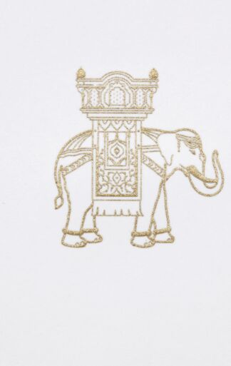 Feuilles A5 gravées d'un éléphant or