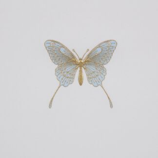 Feuilles A5 gravées d'un papillon bleu