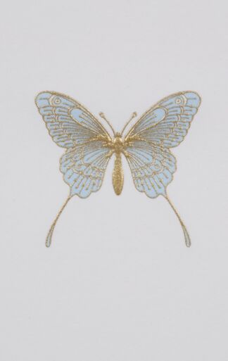 Paper A5 engraved gold and blue butterfly
