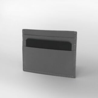 PORTE CARTES CUIR LISSE - GRIS