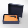 PORTE CARTES CUIR LISSE - ORANGE