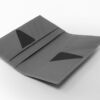 PORTE CARTES LONG CUIR LISSE - GRIS
