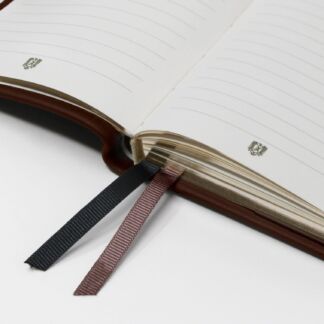 CARNET CUIR LIGNE A6 - MARRON FONCE