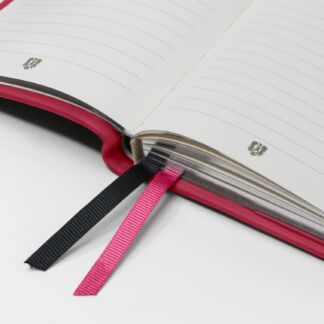 CARNET CUIR LIGNE A6 - FUCHSIA