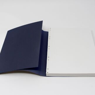 CARNET A5 COUTURE JAPONAISE - FACON CUIR BLEU