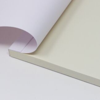 BLOC NOTE A5 VERTICAL - FACON CUIR BLANC